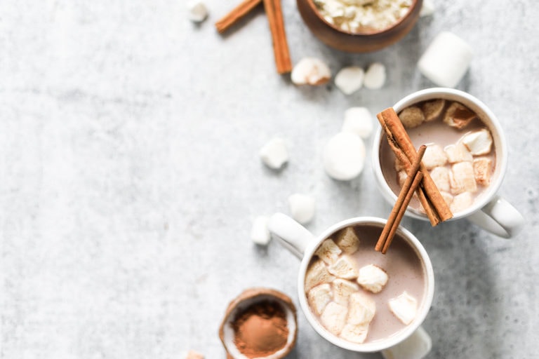 Creamy Hot Cocoa with Almond Protein Powder