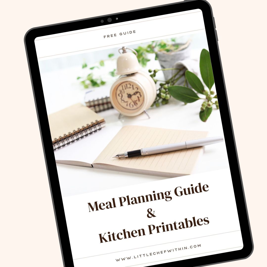 ebook meal planning guide shown on a laptop