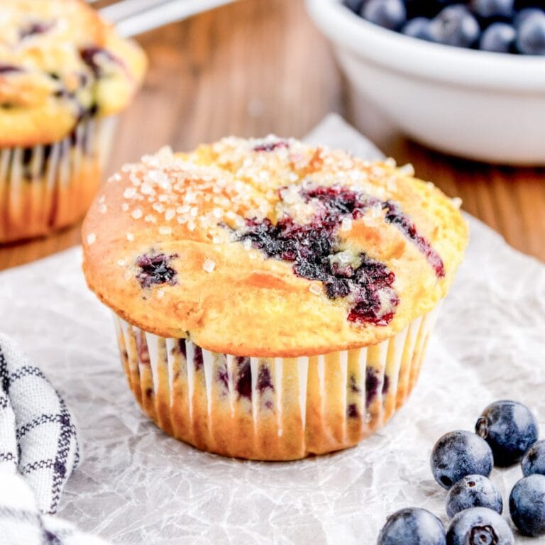 Easy Cake Mix Blueberry Muffins