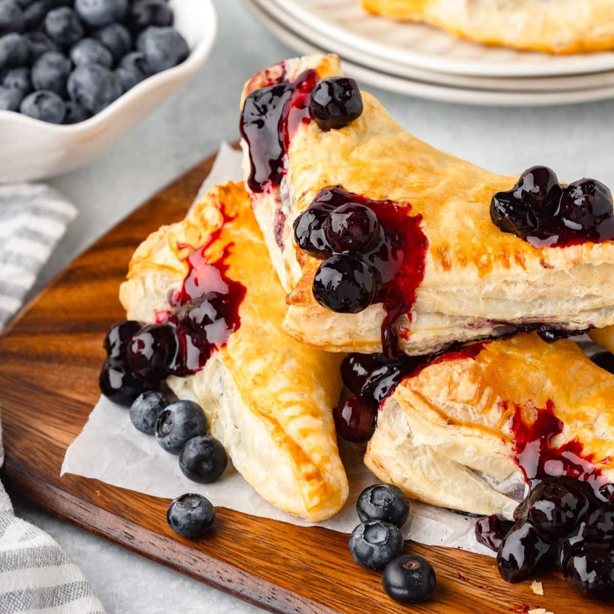 Blueberry Turnovers (Puff Pastry Recipe)
