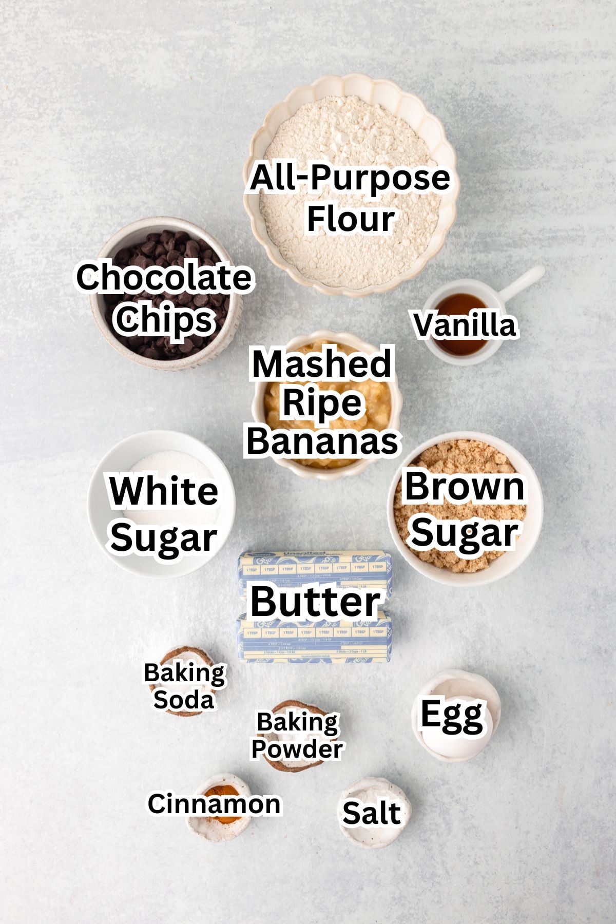 All-purpose flour for baking and cooking, surrounded by ingredients for a delicious recipe.