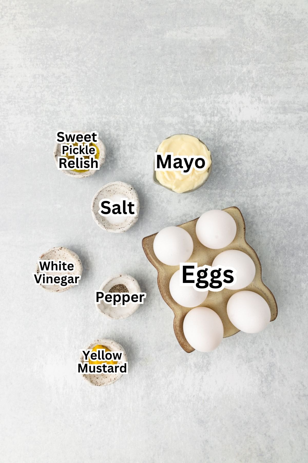 Creamy deviled eggs with mayonnaise and mustard.