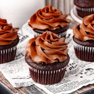 Delicious small batch chocolate cupcakes with rich, creamy frosting. Perfect for a quick treat or sp.