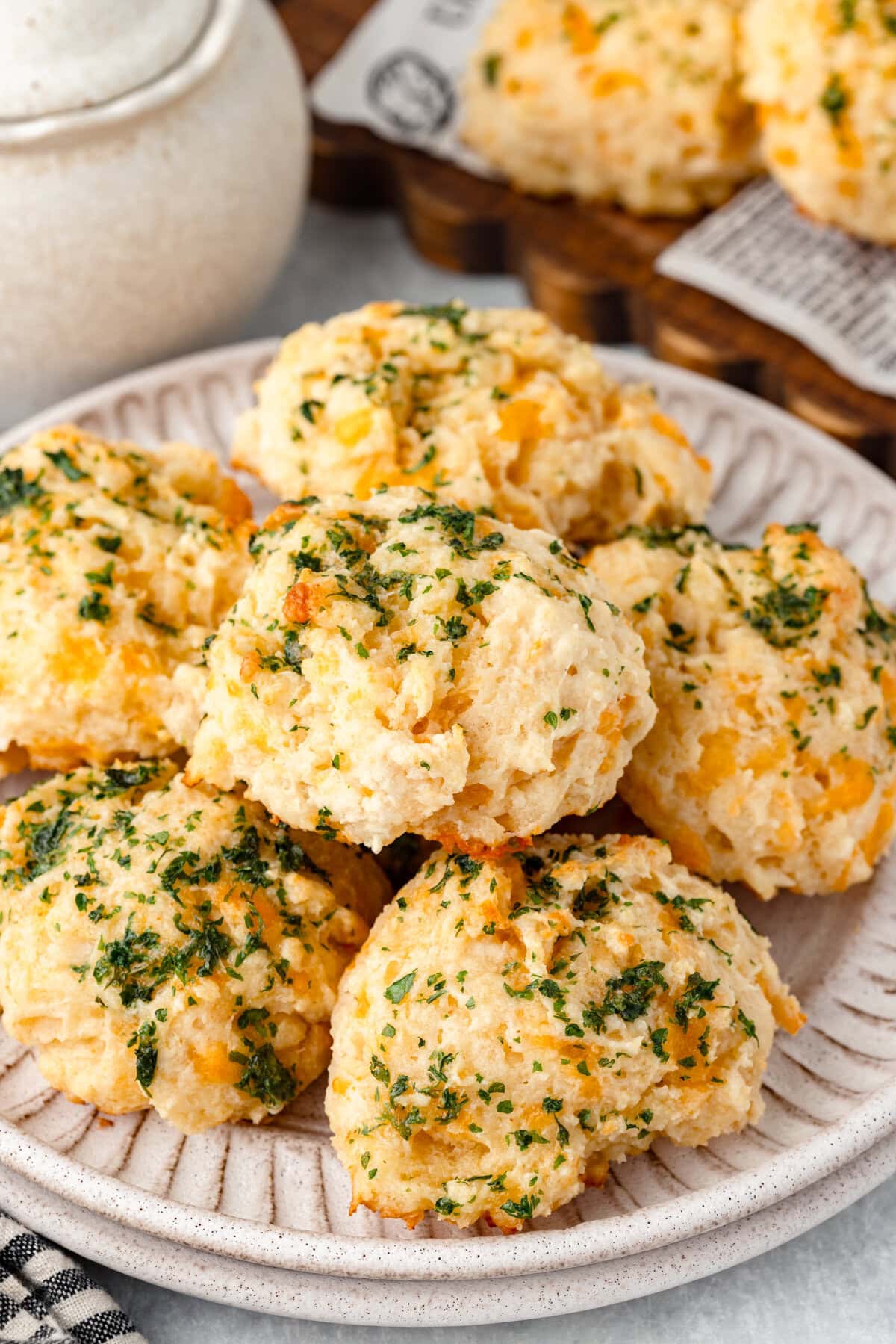 Cheddar Bay Biscuits with crispy, cheesy tops and tender centers. Perfect for a quick snack or side.